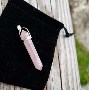 Crystal Healing Rose Quartz Pendent